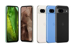 Google zal de Pixel 8a in vier kleuropties uitbrengen. (Afbeeldingsbron: diverse - bewerkt)