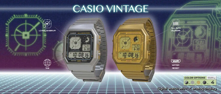 De Casio A130WE-1A (links) en Casio A130WE-9A (rechts) horloges. (Afbeeldingsbron: Casio)