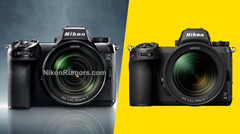 De Nikon Z6 III heeft een iets andere ontwerptaal dan Nikon&#039;s huidige full-frame hybride camera. (Beeldbron: Nikon / Nikon Rumors - bewerkt)