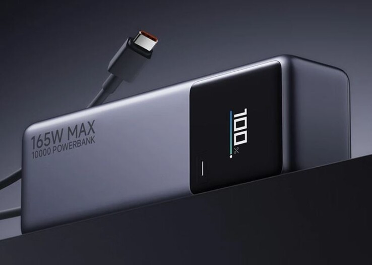 De Xiaomi 10k mAh powerbank heeft een ingebouwde USB-C kabel. (Afbeeldingsbron: ITHome)