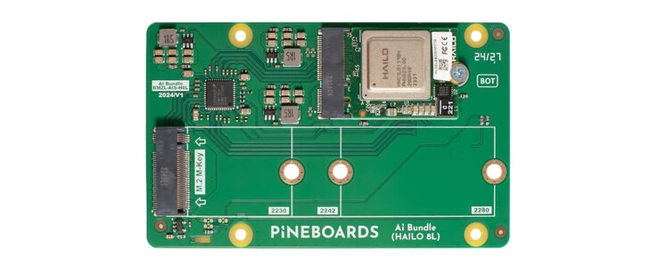 De geïnstalleerde Hailo 8L chip kan worden vervangen. (Afbeeldingsbron: Pineboards)