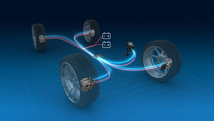 Het brake-by-wire systeem van ZF vertrouwt op elektrische signalen en motoren om de remblokken aan te drijven. (Afbeeldingsbron: ZF)