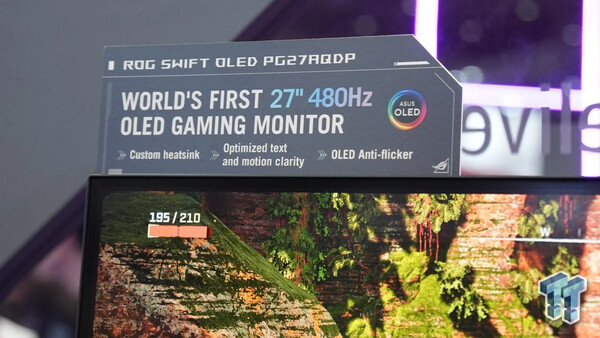 De ROG Swift OLED PG27AQDP is niet de eerste monitor met een 27-inch W-OLED paneel met een resolutie van 1440p en een verversingssnelheid van 480 Hz. (Afbeeldingsbron: TweakTown)