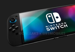 De nieuwe Nintendo Switch 2 zou zeer binnenkort onthuld kunnen worden (Afbeeldingsbron: @Onleaks / 91mobiles)