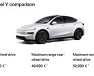 De lange afstand RWD Model Y Juniper is goed voor 386 mijl (Afbeelding bron: Tesla)