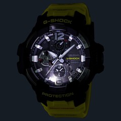 De Casio G-Shock Gravitymaster GRB300RY-1A9 heeft dubbele tijdsweergave en opladen op zonne-energie. (Afbeeldingsbron: Casio)