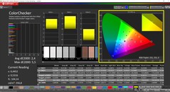 CalMAN ColorChecker (profiel: Native, doelkleurruimte: P3)