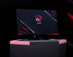 De Phantom Gaming PGO270W2A zal een flat panel hebben, PG27FF1A afgebeeld. (Afbeeldingsbron: ASRock)