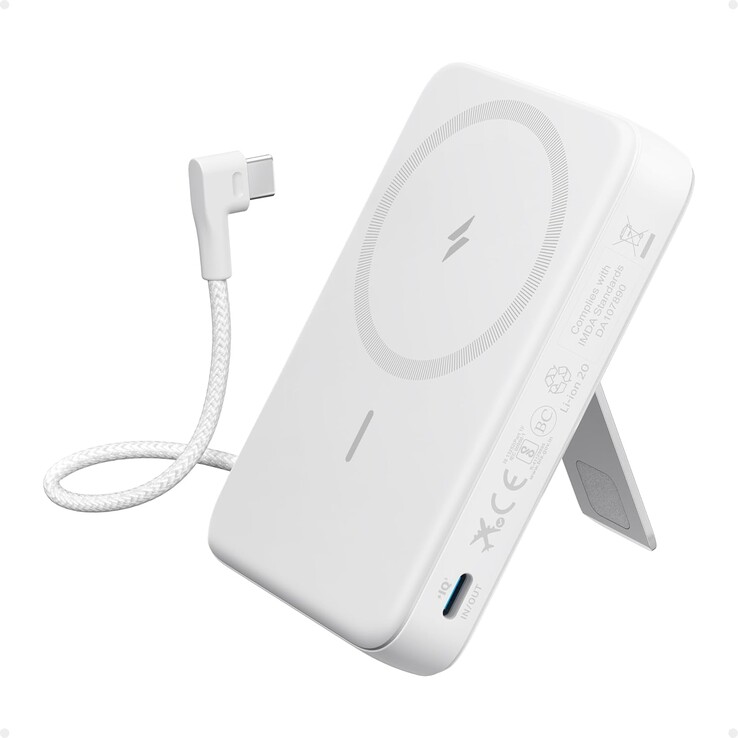 De Anker Zolo Power Bank (10K, magnetisch, ingebouwde USB-C-kabel). (Afbeeldingsbron: Anker)