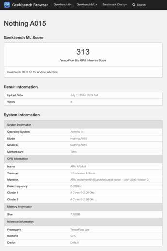 (Afbeeldingsbron: Geekbench)