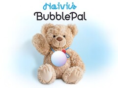 De BubblePal is klein, balvormig en kan dienen als hanger voor het favoriete pluchen speelgoed van een kind (Afbeelding bron: Haivivi)