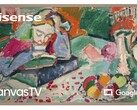 De Hisense S7N CanvasTV geeft alleen kunstwerken weer wanneer het iemand in de kamer voelt. (Afbeelding bron: Hisense)