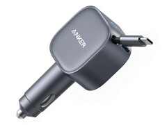 De Anker Nano 75W autolader met een intrekbare USB-C kabel. (Afbeeldingsbron: r/Anker subreddit)