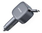 De Anker Nano 75W autolader met een intrekbare USB-C kabel. (Afbeeldingsbron: r/Anker subreddit)