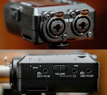 De FR-AV2 recorder heeft twee XLR/TRS en één 3,5mm ingang. (Afbeeldingsbron: TASCAM)