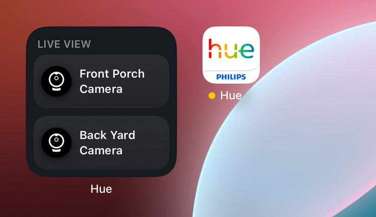 De aankomende Philips Hue Secure video live stream widget. (Afbeeldingsbron: Philips Hue)