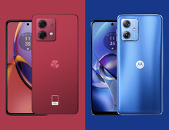 De Moto G54 en Moto G84 zijn verkrijgbaar in meerdere kleuropties, waaronder verschillende tinten blauw. (Afbeelding bron: Motorola)