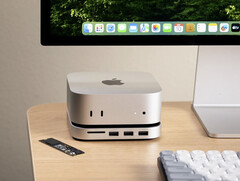 Het Mac Mini dock van Satechi ondersteunt alle soorten M.2 SSD&#039;s, en niet alleen de hier getoonde M.2 2280. (Afbeeldingsbron: Satechi)