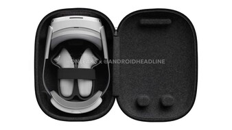 De headset past netjes in het meegeleverde hardshell etui (Afbeeldingsbron: Android Headlines)