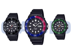 Van links naar rechts: Casio MRW-230H-1E1V, MRW-230H-1E2V en de MRW-230H-1E3V. (Afbeeldingsbron: Casio)