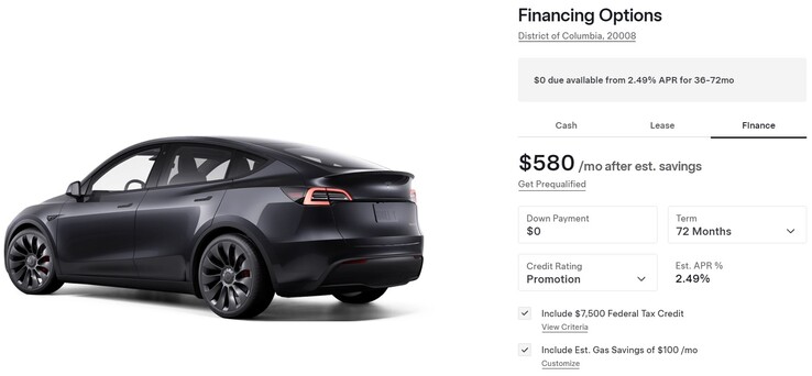 Tesla's nieuwe Model Y financieringsdeal zonder aanbetaling en 2,49% JKP