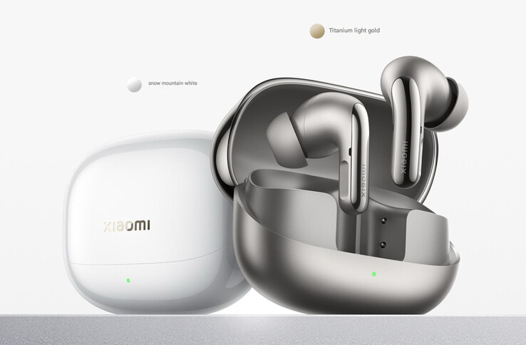 De gewone Xiaomi Buds 5 Pro is verkrijgbaar in twee kleuren. (Afbeeldingsbron: Xiaomi)