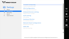 UEFI van het Minisforum MS-A1