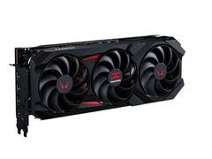 De hier afgebeelde PowerColor Red Devil AMD Radeon RX 9070 XT heeft 16 GB GDDR6-geheugen. (Afbeeldingsbron: PowerColor)