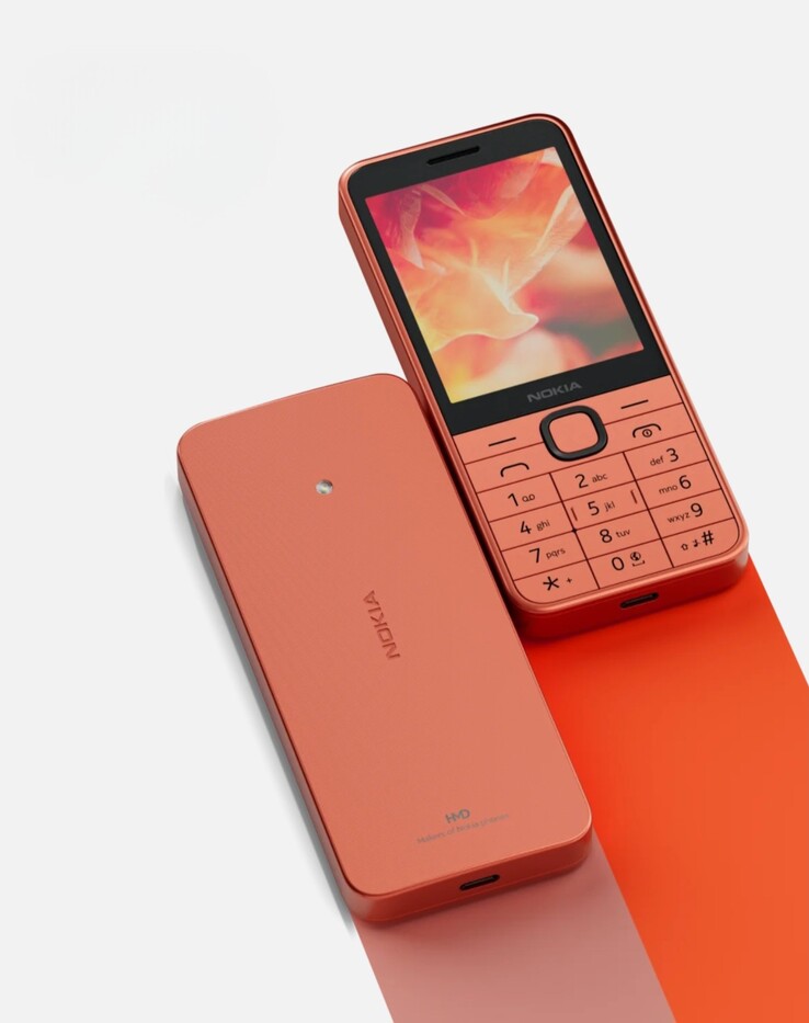 De Nokia 220 4G in zijn nieuwe Peach kleur (Bron: HMD)