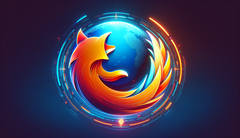 Firefox browser futuristisch logo (Bron: DALL-E 3 gegenereerde afbeelding)