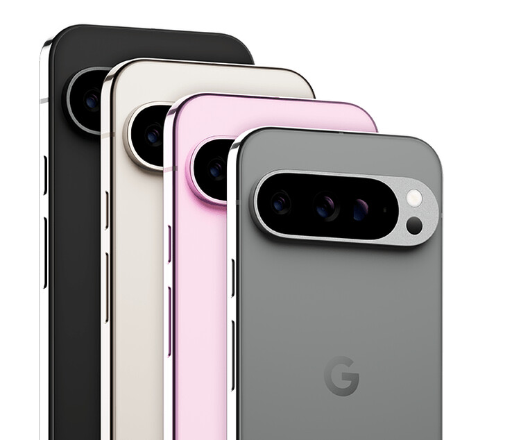 De vier bekende lanceringskleuren van de Pixel 9 Pro XL. (Afbeeldingsbron: Evan Blass)