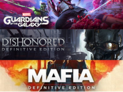 Guardians of the Galaxy, Dishonored: Definitive Edition en Mafia: Definitive Edition zijn de populairste titels in de lijst. (Afbeeldingsbron: Steam - Bewerkt)