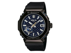 De Casio MRG-B2100R-2AJR werd eerder onthuld met een donkerblauw gekleurde wijzerplaat. (Afbeeldingsbron: Great G-Shock World)