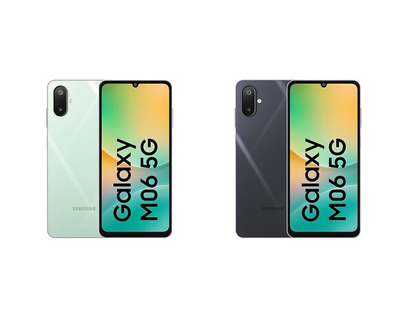 De Galaxy M06 5G heeft hetzelfde ontwerp als de Galaxy F06 en is verkrijgbaar in twee kleuren. (Afbeeldingsbron: Samsung)