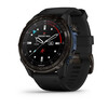 De Descent Mk3i - 51 mm Carbon Gray DLC Titanium met zwarte siliconen band. (Afbeelding bron: Garmin)